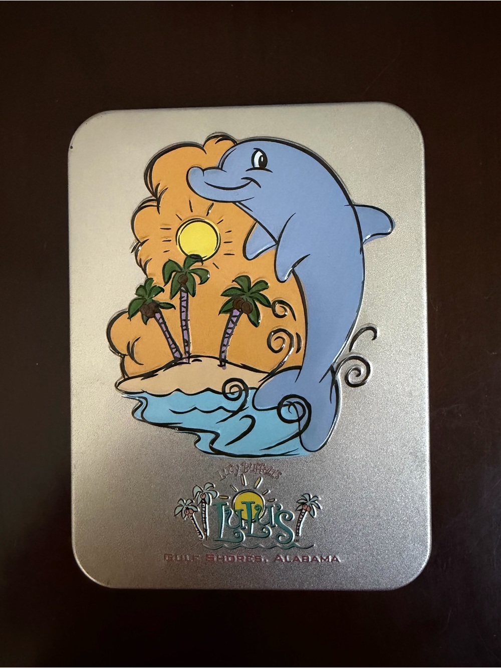 LuLu’s Gulf Shores Jumbo Playing Cards in metal tin. Gulf Shores